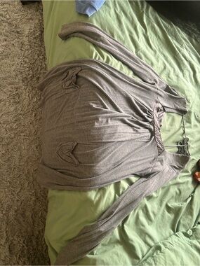 Guess Long Sleeve Dress in Heather Taupe